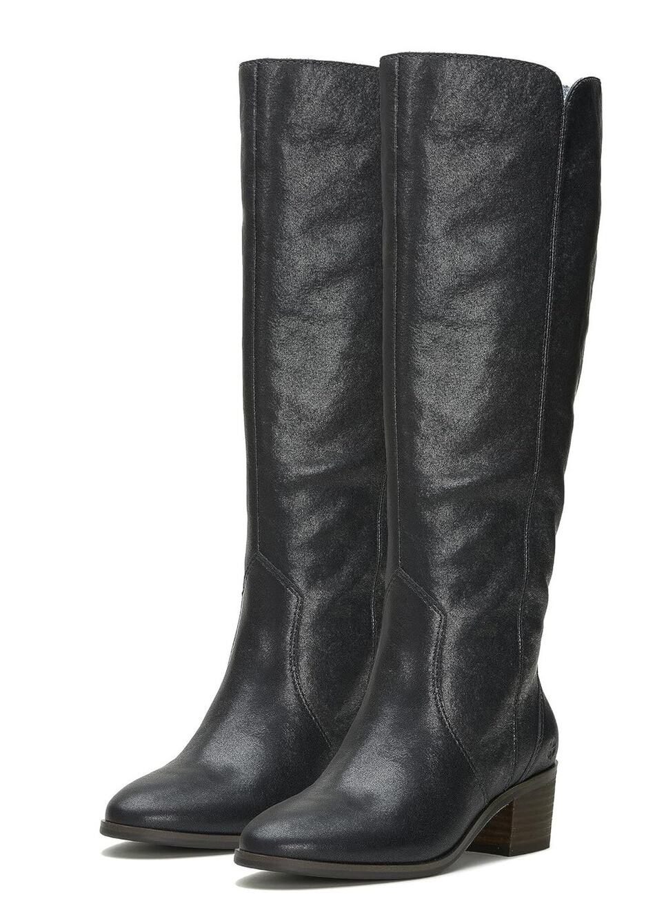 Lucky Brand Womens Cashlin Heeled Knee High Boots Size 6.5 M Black Leather NIB